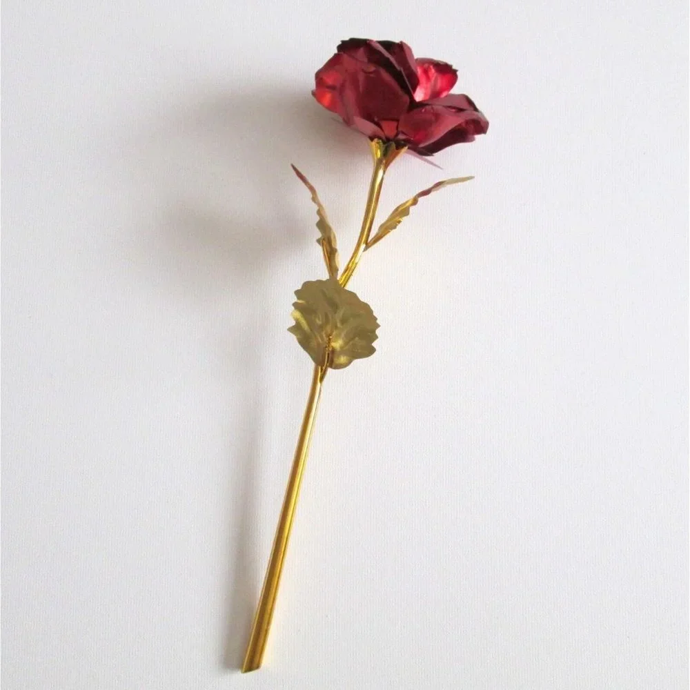 Unitestone Handcrafted 24K Dipped Rose Collectible Bonus Fashion Earrings Box